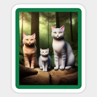 Cat family Sticker